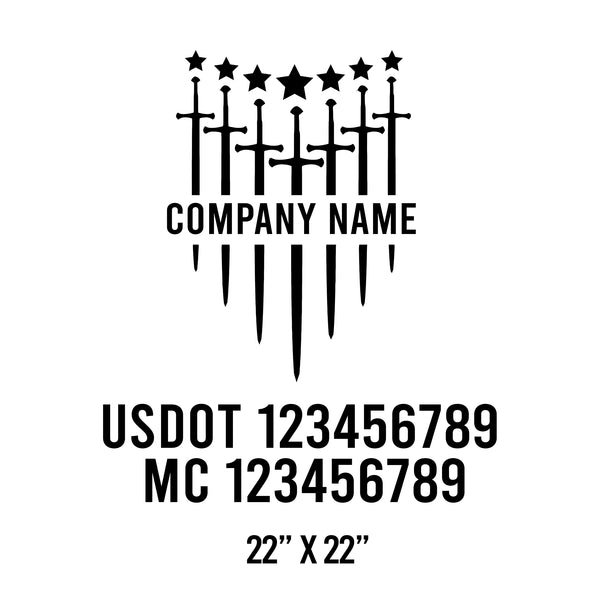 Patriotic USDOT Decals