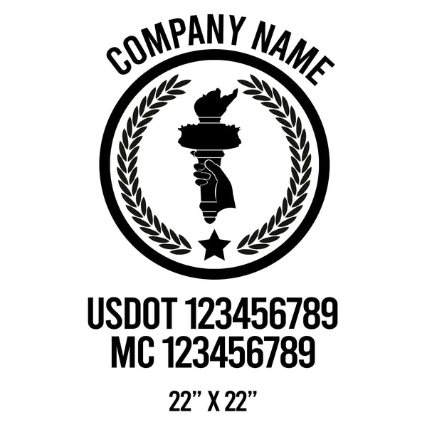 Patriotic USDOT Decals