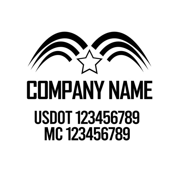 Patriotic USDOT Decals