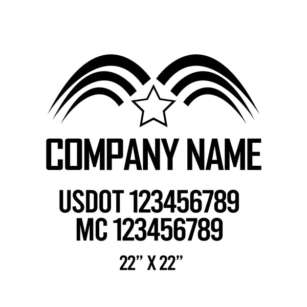 Patriotic USDOT Decals