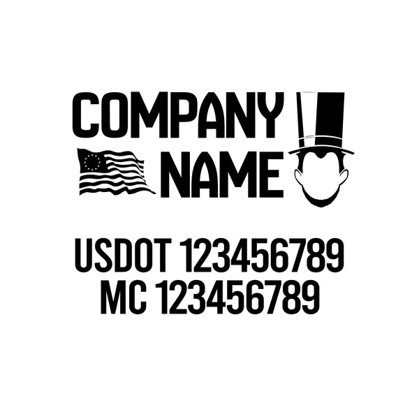 Patriotic USDOT Decals