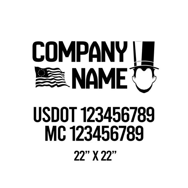 Patriotic USDOT Decals
