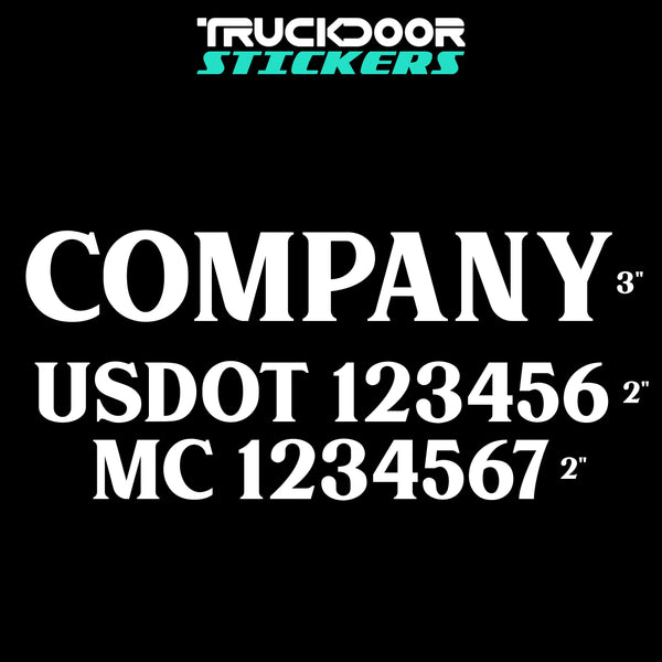 company name with usdot mc decal
