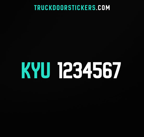 kyu number decal