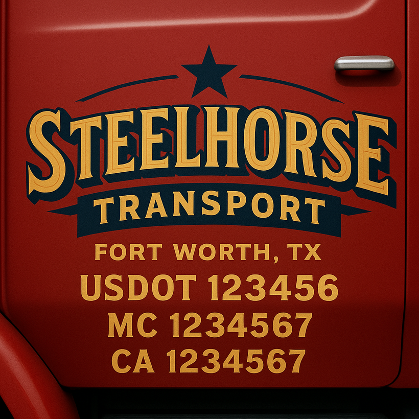 Custom Truck Door Decal Lettering Decals
