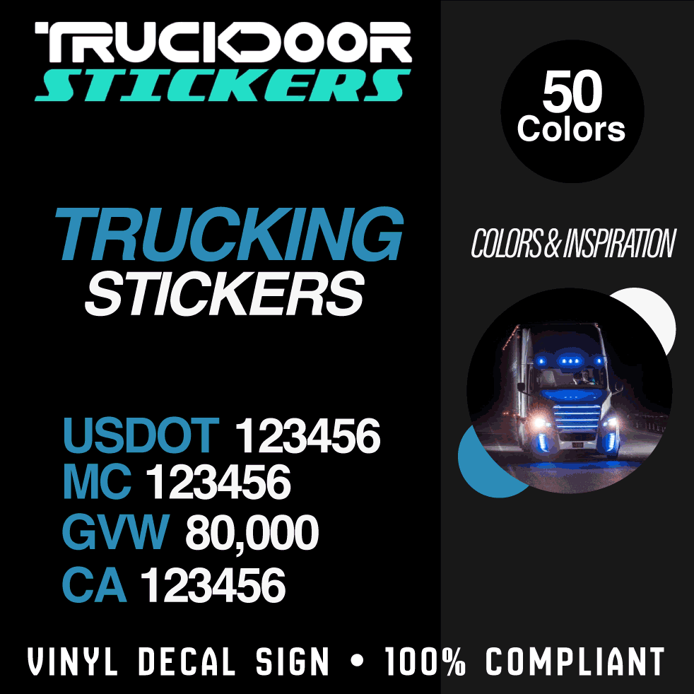 Hauling Sticker USDOT Trucking Stickers – truckdoorstickers