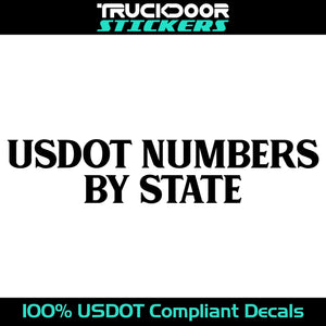 usdot numbers by state
