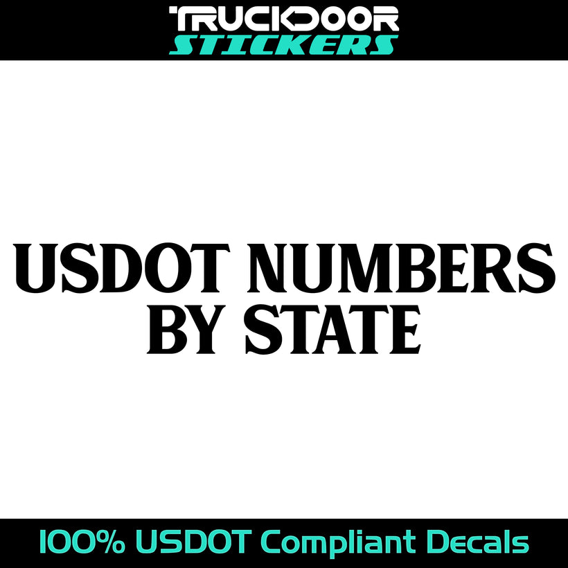 USA 50 States USDOT Sticker Decals