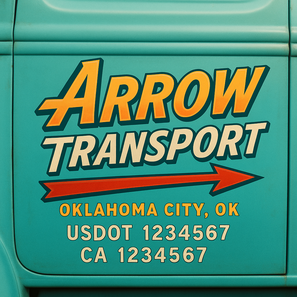 Truck Door Decal Lettering Sticker Signs | Add Your Info - Create Your Own Semi-Truck Door Signs
