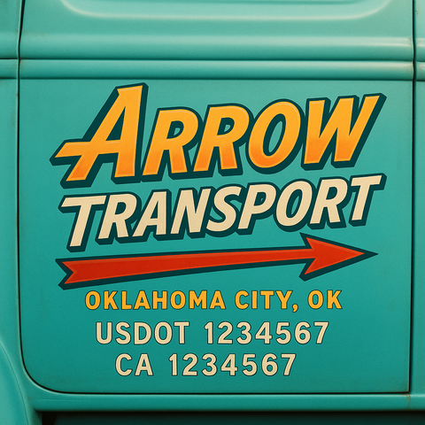 Truck Door Decal Lettering Sticker Signs | Add Your Info - Create Your Own Semi-Truck Door Signs