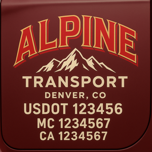 Truck Door Decal Lettering Sticker Signs | Add Your Info - Create Your Own Semi-Truck Door Signs