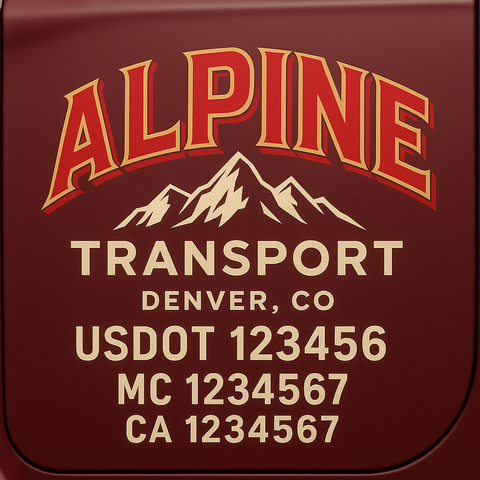 Truck Door Decal Lettering Sticker Signs | Add Your Info - Create Your Own Semi-Truck Door Signs