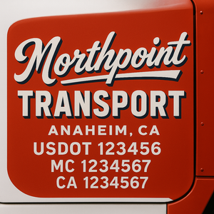 Truck Door Decal Lettering Sticker Signs | Add Your Info - Create Your Own Semi-Truck Door Signs