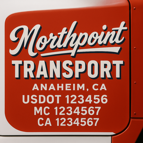 Truck Door Decal Lettering Sticker Signs | Add Your Info - Create Your Own Semi-Truck Door Signs