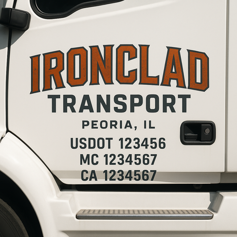 Truck Door Decal Lettering Sticker Signs | Add Your Info - Create Your Own Semi-Truck Door Signs