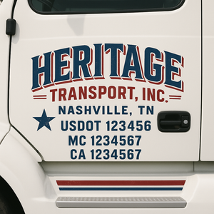 Truck Door Decal Lettering Sticker Signs | Add Your Info - Create Your Own Semi-Truck Door Signs