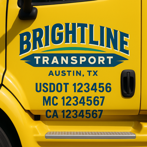 Truck Door Decal Lettering Sticker Signs | Add Your Info - Create Your Own Semi-Truck Door Signs