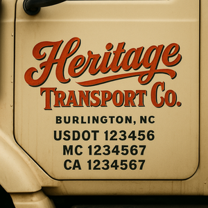 Truck Door Decal Lettering Sticker Signs | Add Your Info - Create Your Own Semi-Truck Door Signs