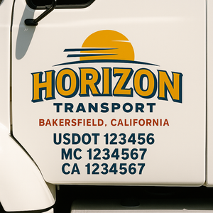 Truck Door Decal Lettering Sticker Signs | Add Your Info - Create Your Own Semi-Truck Door Signs