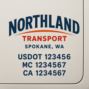Truck Door Decal Lettering Sticker Signs | Add Your Info - Create Your Own Semi-Truck Door Signs