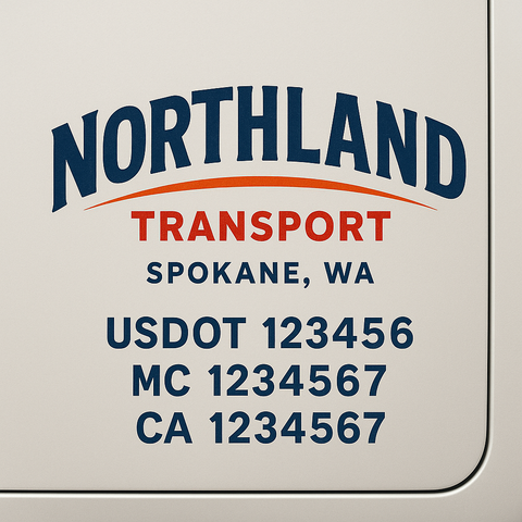 Truck Door Decal Lettering Sticker Signs | Add Your Info - Create Your Own Semi-Truck Door Signs