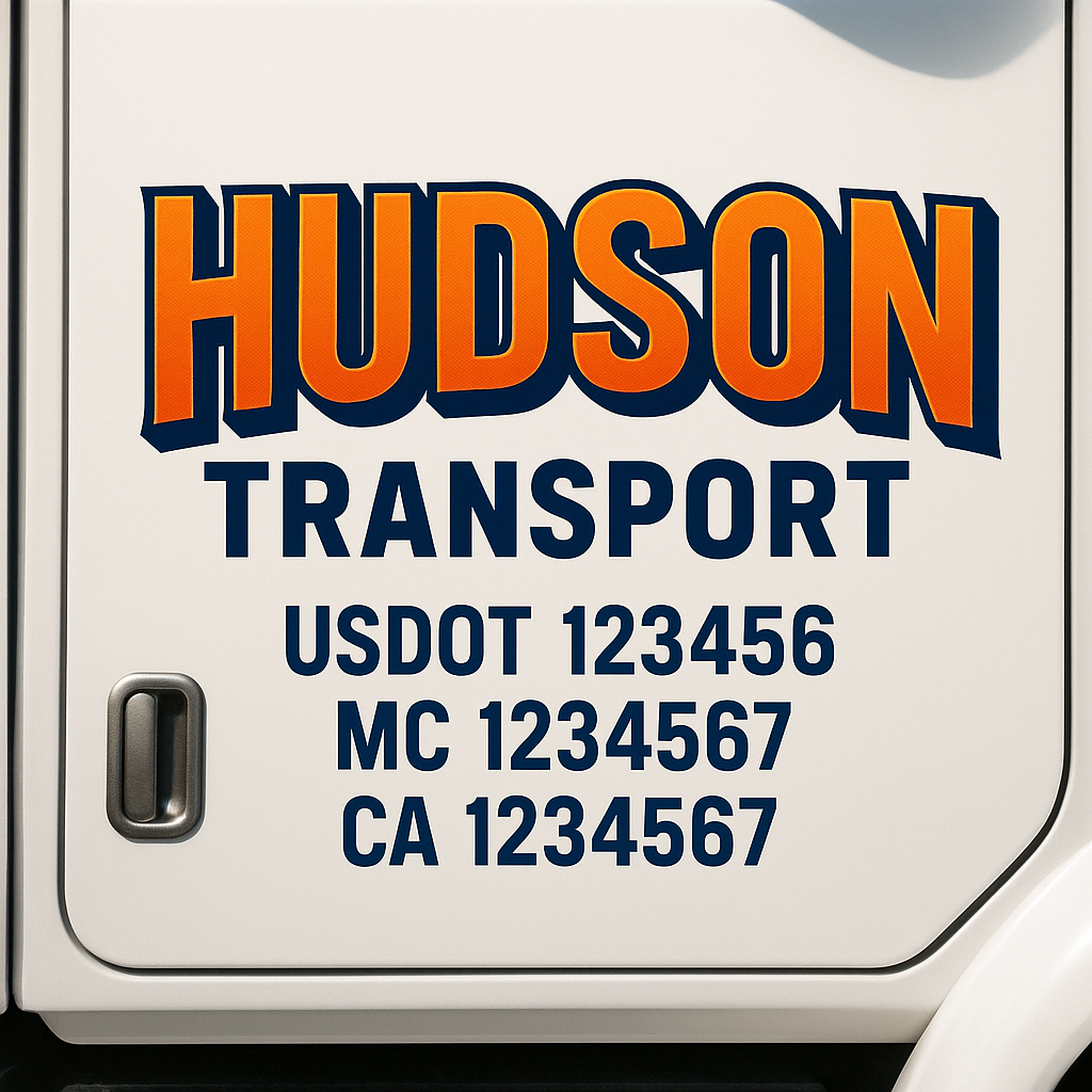Truck Door Decal Lettering Sticker Signs | Add Your Info - Create Your Own Semi-Truck Door Signs