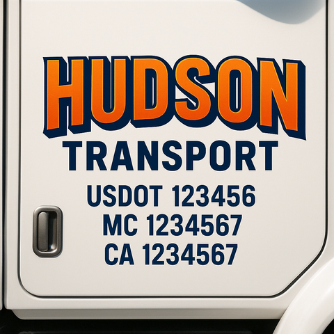 Truck Door Decal Lettering Sticker Signs | Add Your Info - Create Your Own Semi-Truck Door Signs