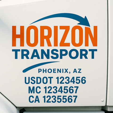 Truck Door Decal Lettering Sticker Signs | Add Your Info - Create Your Own Semi-Truck Door Signs