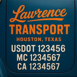 Truck Door Decal Lettering Sticker Signs | Add Your Info - Create Your Own Semi-Truck Door Signs
