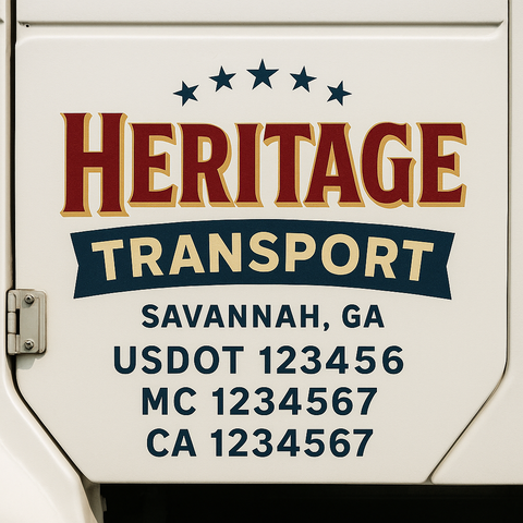Truck Door Decal Lettering Sticker Signs | Add Your Info - Create Your Own Semi-Truck Door Signs