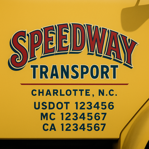 Truck Door Decal Lettering Sticker Signs | Add Your Info - Create Your Own Semi-Truck Door Signs