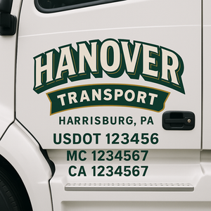 Truck Door Decal Lettering Sticker Signs | Add Your Info - Create Your Own Semi-Truck Door Signs