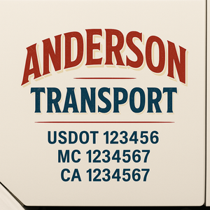 Truck Door Decal Lettering Sticker Signs | Add Your Info - Create Your Own Semi-Truck Door Signs