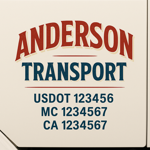Truck Door Decal Lettering Sticker Signs | Add Your Info - Create Your Own Semi-Truck Door Signs