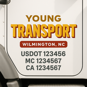 Truck Door Decal Lettering Sticker Signs | Add Your Info - Create Your Own Semi-Truck Door Signs