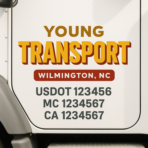 Truck Door Decal Lettering Sticker Signs | Add Your Info - Create Your Own Semi-Truck Door Signs