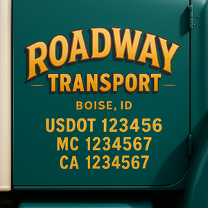 Truck Door Decal Lettering Sticker Signs | Add Your Info - Create Your Own Semi-Truck Door Signs