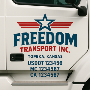 Truck Door Decal Lettering Sticker Signs | Add Your Info - Create Your Own Semi-Truck Door Signs