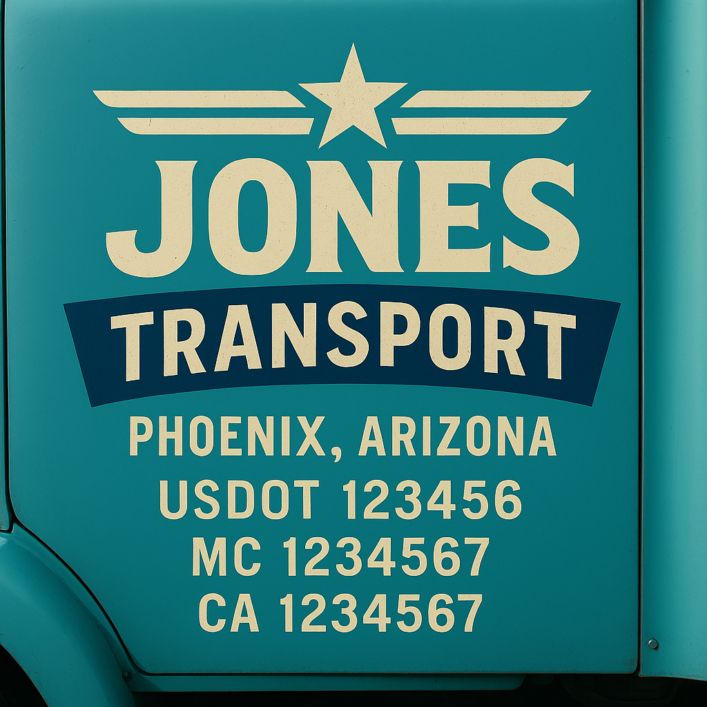Truck Door Decal Lettering Sticker Signs | Add Your Info - Create Your Own Semi-Truck Door Signs