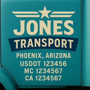 Truck Door Decal Lettering Sticker Signs | Add Your Info - Create Your Own Semi-Truck Door Signs