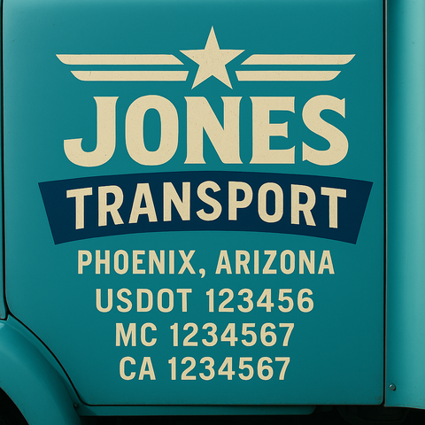 Truck Door Decal Lettering Sticker Signs | Add Your Info - Create Your Own Semi-Truck Door Signs