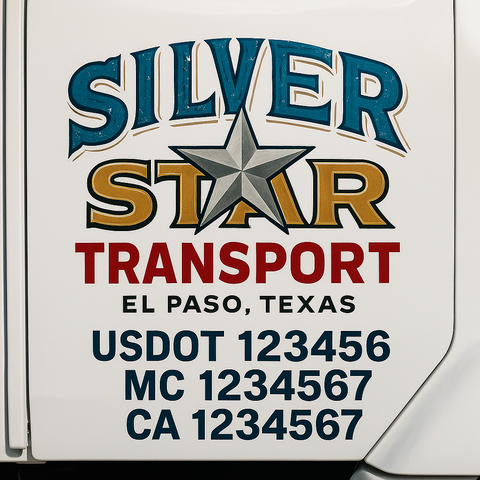 Truck Door Decal Lettering Sticker Signs | Add Your Info - Create Your Own Semi-Truck Door Signs