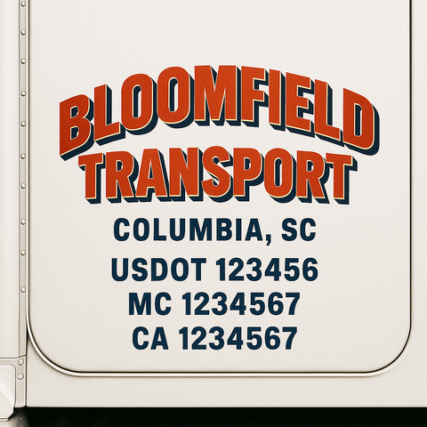 Truck Door Decal Lettering Sticker Signs | Add Your Info - Create Your Own Semi-Truck Door Signs