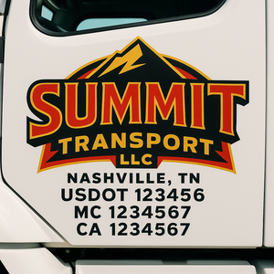 Truck Door Decal Lettering Sticker Signs | Add Your Info - Create Your Own Semi-Truck Door Signs