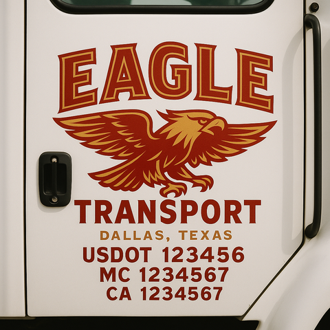 Truck Door Decal Lettering Sticker Signs | Add Your Info - Create Your Own Semi-Truck Door Signs