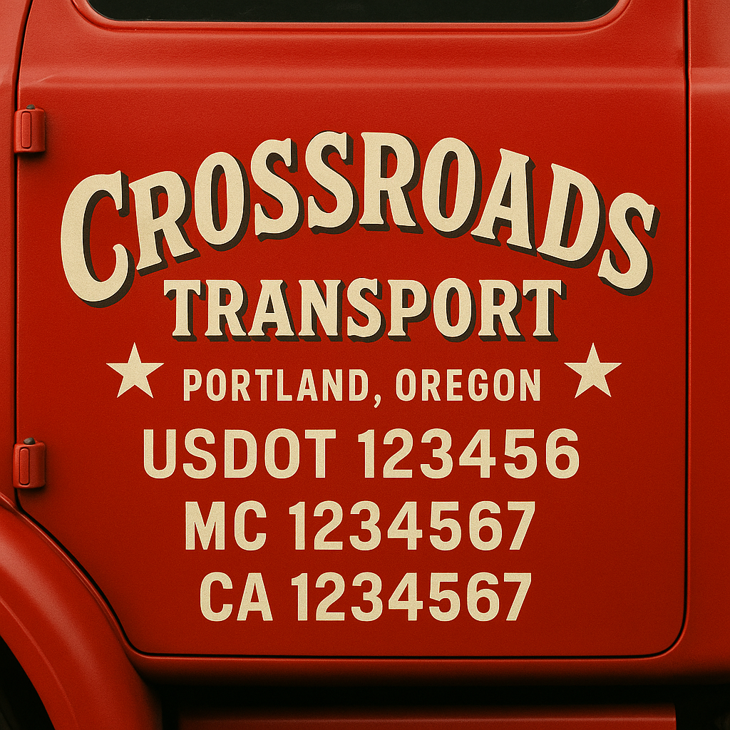 Truck Door Decal Lettering Sticker Signs | Add Your Info - Create Your Own Semi-Truck Door Signs