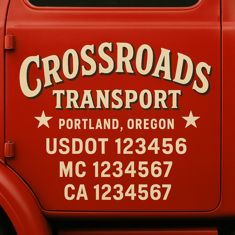Truck Door Decal Lettering Sticker Signs | Add Your Info - Create Your Own Semi-Truck Door Signs