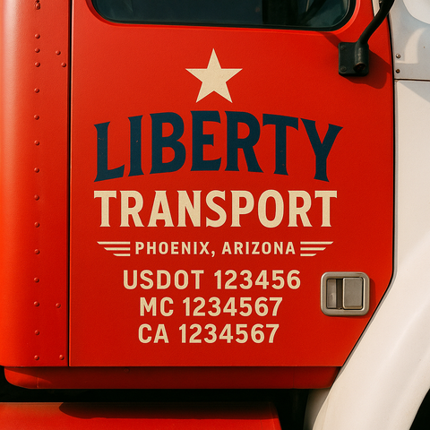 Truck Door Decal Lettering Sticker Signs | Add Your Info - Create Your Own Semi-Truck Door Signs