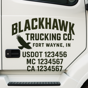Truck Door Decal Lettering Sticker Signs | Add Your Info - Create Your Own Semi-Truck Door Signs