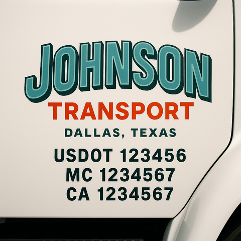 Truck Door Decal Lettering Sticker Signs | Add Your Info - Create Your Own Semi-Truck Door Signs